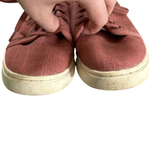 Olukai Pehuea Li Pink Canvas Drop Backless Heel Mule Sneaker - Picture 6 of 9